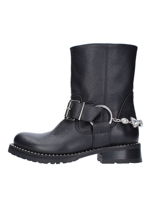 Stivaletti in pelle con accessorio gioiello SOPHIA WEBSTER | 21118NERO